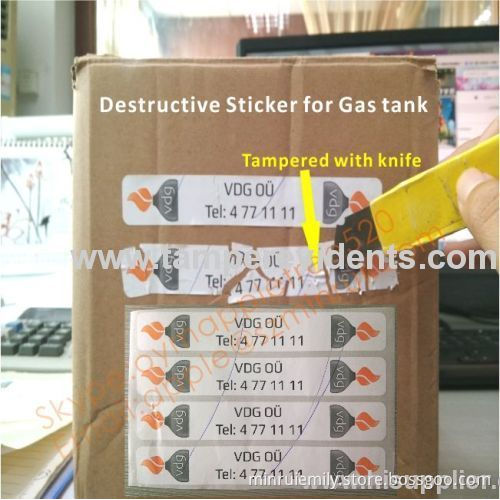 High Security Eggshell Sticker For Gas Can,high Quality Tamper Proof Sticker,destructive Labels Printing Manufacturer 